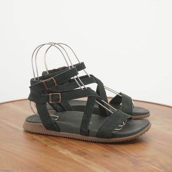 Chaco Shoes - Chaco Womens Rose Sandals Strappy Black Leather Arch Support Size 8